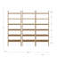 Bibliothèque scandinave à 6 tablettes murales en bois brun clair, paquet de 4-2077095559-2077095561