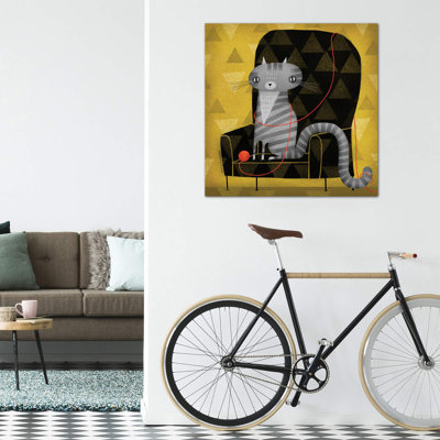 " Seated Gray Tabby " Print