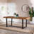 Modern Distressed Solid Wood And Metal Open Frame Dining Table-114002650-114002652