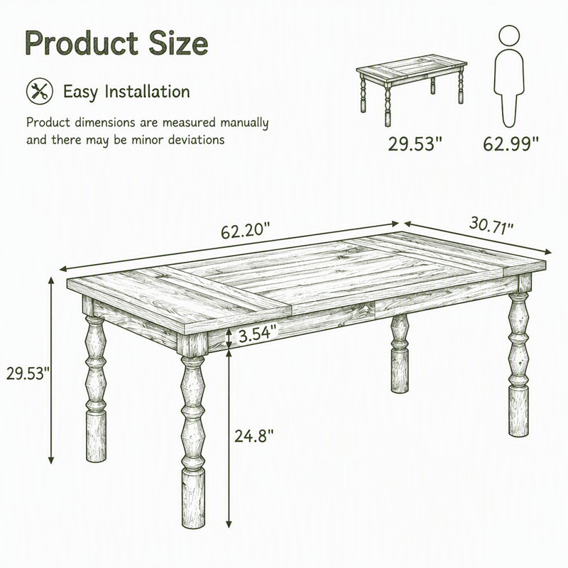 Table de salle à manger, Noyer