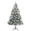  Artificial Christmas Tree with LED Strip Lights Green and white Modern