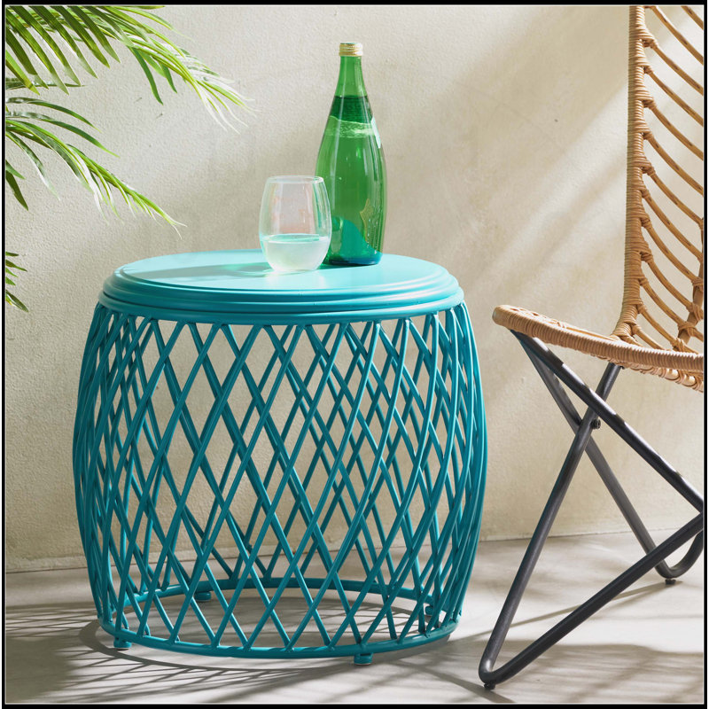 TABLE D'APPOINT 19,75 ALAMERAS, Bleu sarcelle