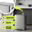 Poubelle à marches avec couvercle à fermeture lente SIMPLI-MAGIC Infinity Edge 16 gallons, contrôle des odeurs, mains libres, facile à nettoyer, acier inoxydable-124299078