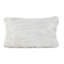 Housse de coussin lombaire en fausse fourrure blanche avec fil métallique argenté-102340051