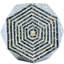 Console Hexagon Inlay, 16 x 14 x 18 po, noir et blanc, décor 16 x 14 x 18 po, forme, bord de mer