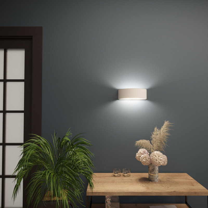 Wall lamp Robb concrete, 20x9x10 cm, White