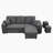 Lablanc Velvet L-Shaped Sectional-585483518