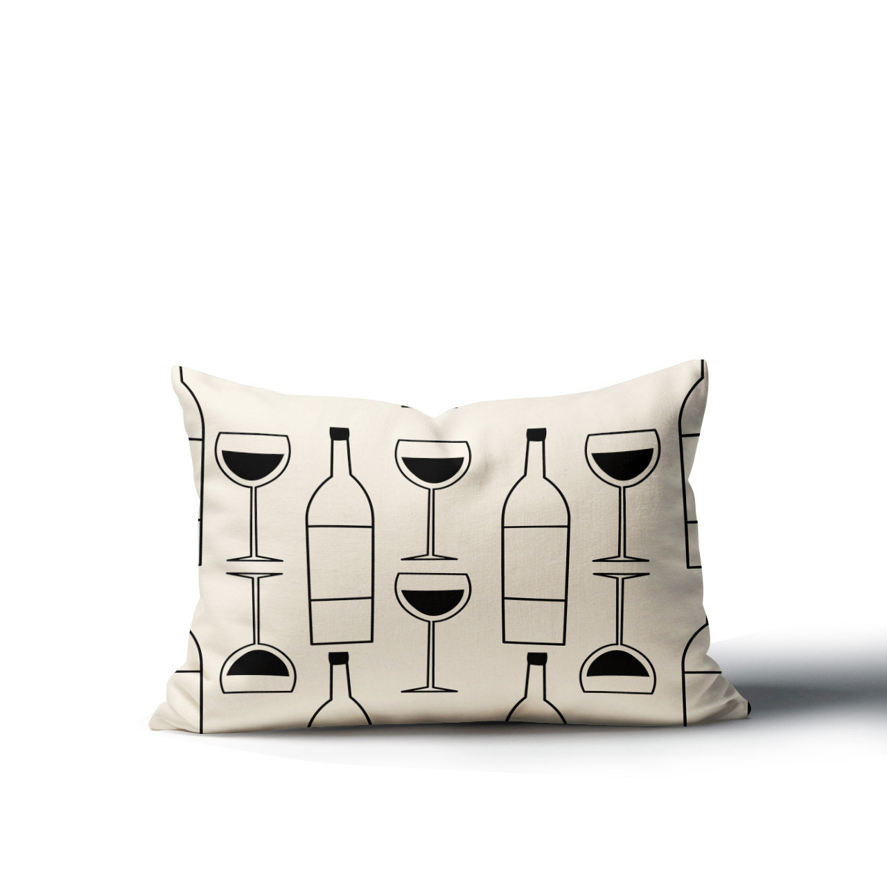 Hyatt Indoor/Outdoor Throw Pillow, 18"H x 25"W, Black