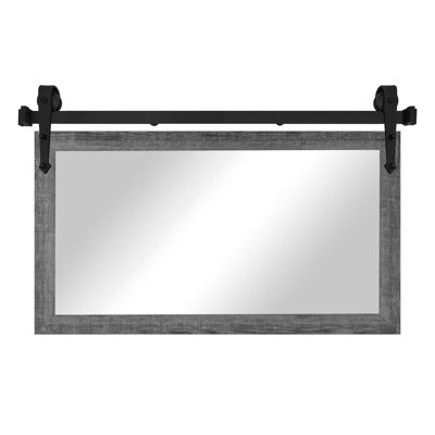 Pauljohn Solid Wood Flat Mirror