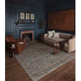 Magnolia Home by Joanna Gaines x Loloi Lenna Ocean / Apricot Area Rug