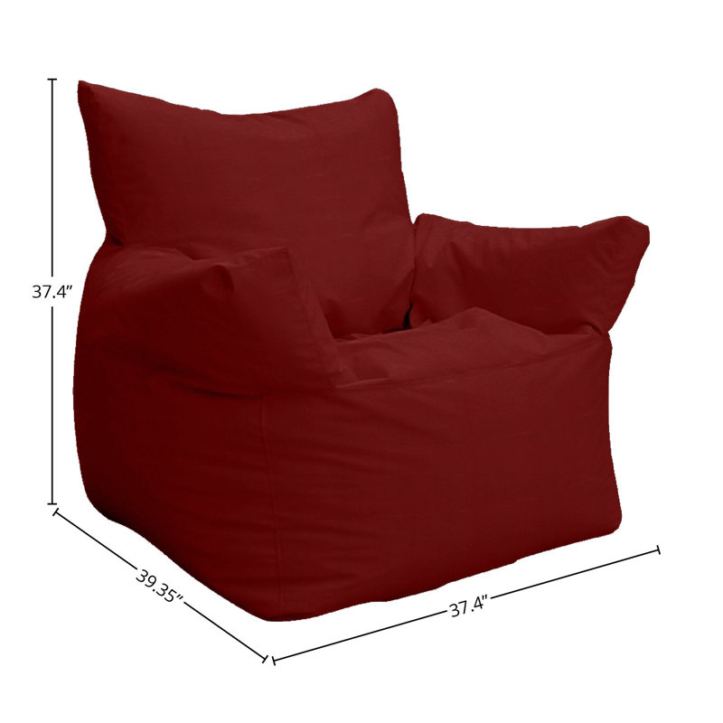 Zeus Sunbrella Outdoor Bean Bag, Red