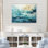 «Teal Yellow Ocean Serenade Pastoral III», reproduction sur toile