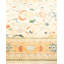 Tapis unique noué à la main ivoire / orange / vert Shirlane de 8 pi 1 po x 10 pi 3 po Shirlane