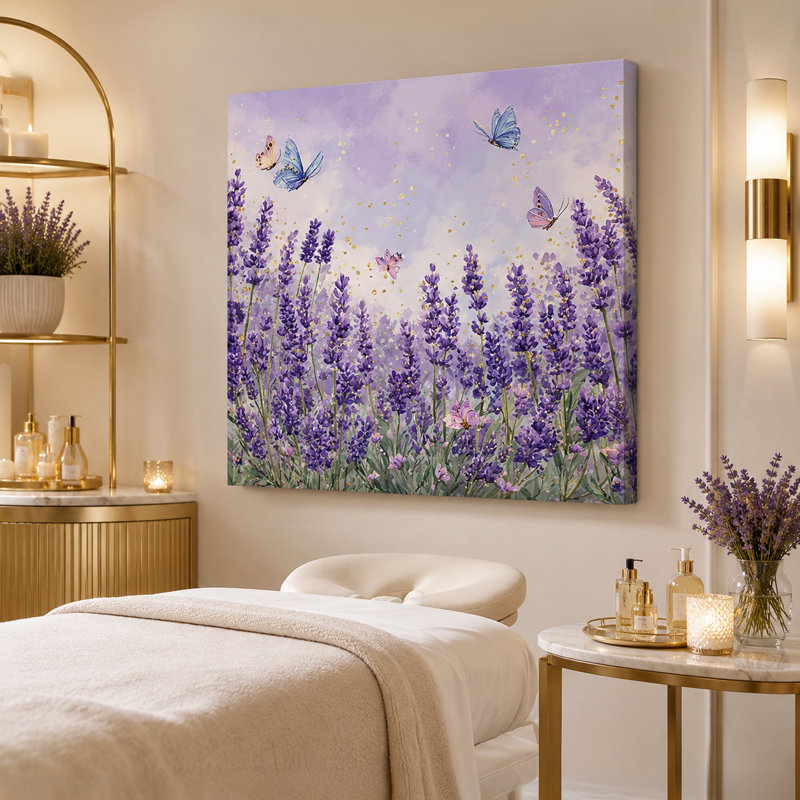 Art mural sur toile tendue Lavender, l 40 po x H 40 po x P 1,5 po