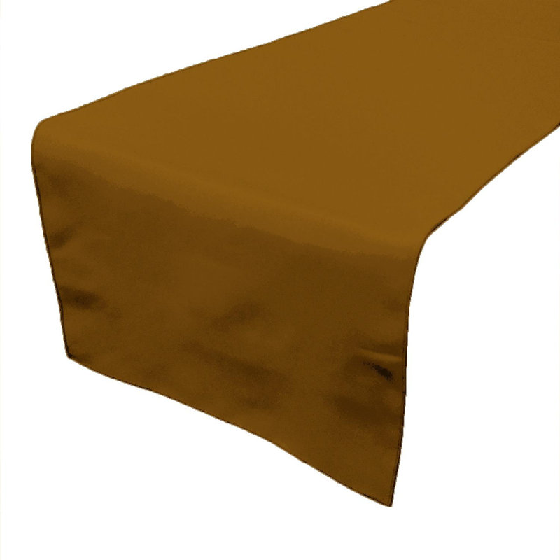 Ollig Rectangle Polyester Table Runnner, 108" x 24" , Mustard