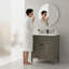 Meuble-lavabo de 31 po avec lavabo rétro 31 po | Armoire rustique gris antique-1820772347
