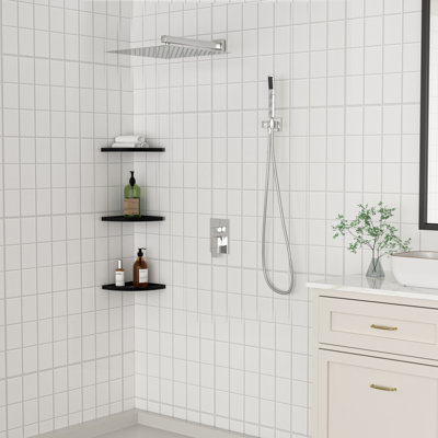Système de douche à pluie à pression équilibrée 10 "avec douchette à main