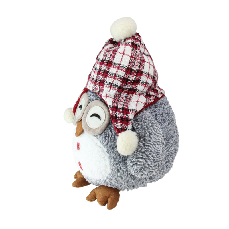Figurine de Noël en forme de hibou 12 po