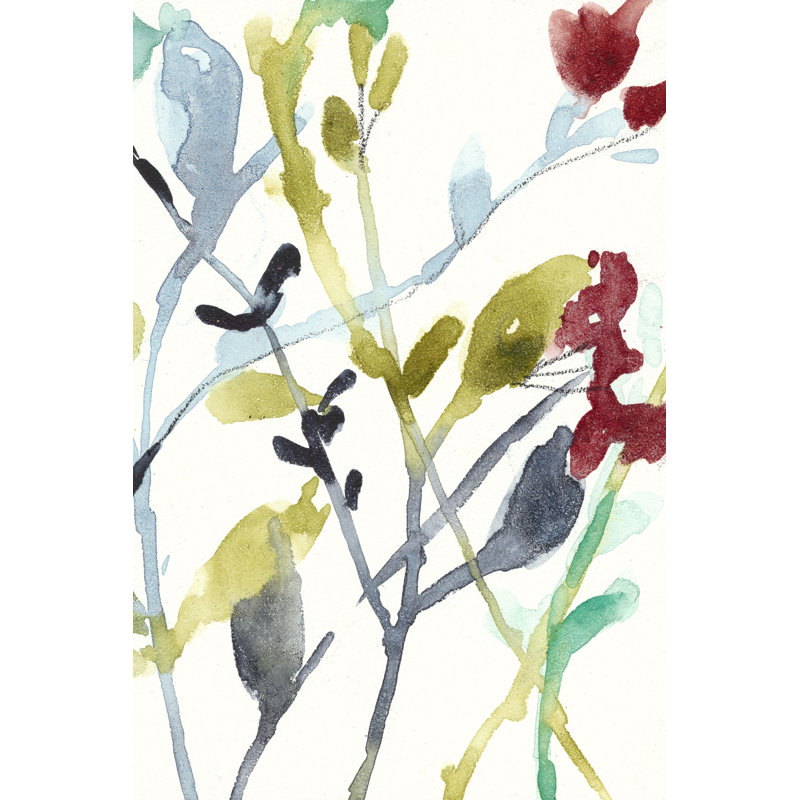 Abundant Flowers II - Painting, 46 cm H x 30 cm W, Wrapped Canvas