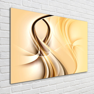 Waves abstraction 1 Piece Wall Art on Glass