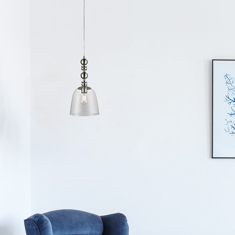 Tiarra 1 - Light Brushed Nickel Single Pendant