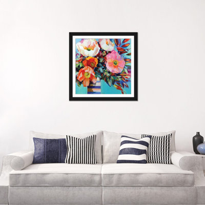 Floral Shock - Reproduction d'art murale - Papier d'art encadré