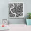 «Rome Map Black» par Laura Marshall, art mural sur toile-102878727