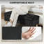 Upholstered Storage Ottoman Bench with Wood Legs, Black