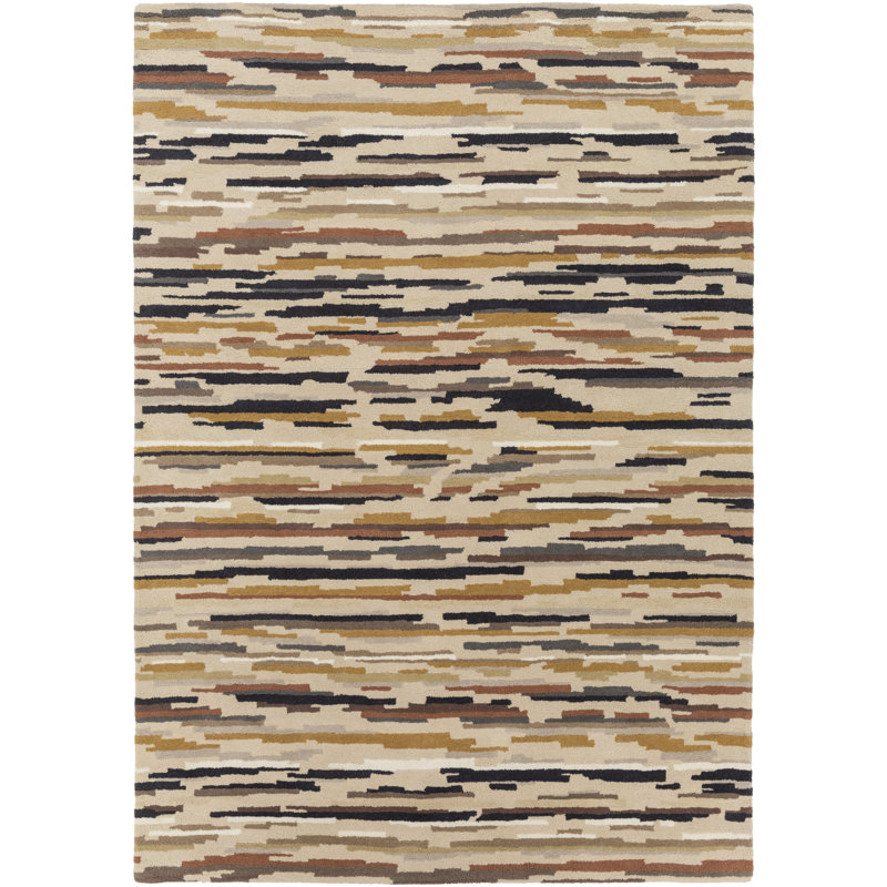 Cassady Wool Abstract Indoor Rug, Rectangle 9' x 12'