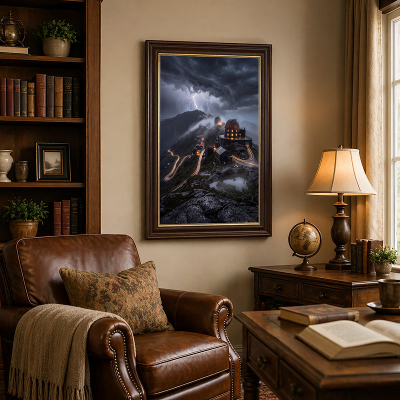 Art mural sur toile Stormy Mountain, 24"H x 16"W