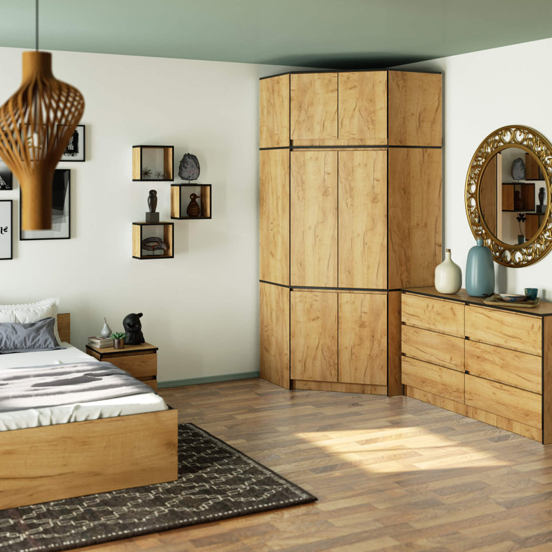 Breena 6 Door Manufactured Wood Wardrobe