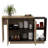 Chesterfield 2-Shelf 1-Drawer Kitchen Island Black Wengue