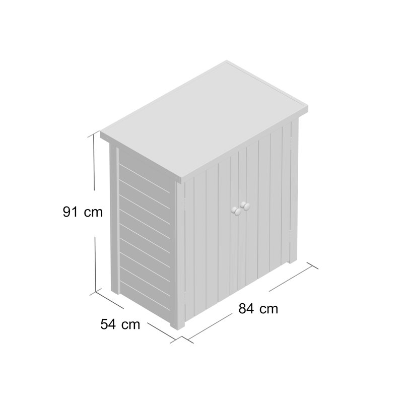 Wayfair Basics™ 84cm W 250L Water Resistant Solid Wood Deck Box in Tulip Red