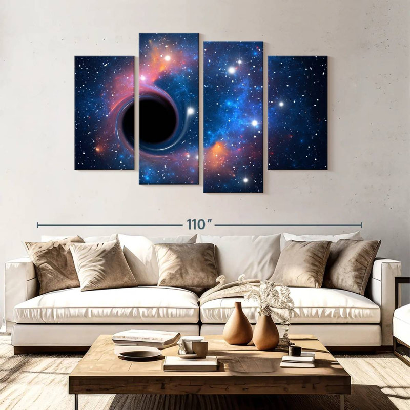 Oberle Black Hole In Outer Space, 54" H x 84" W