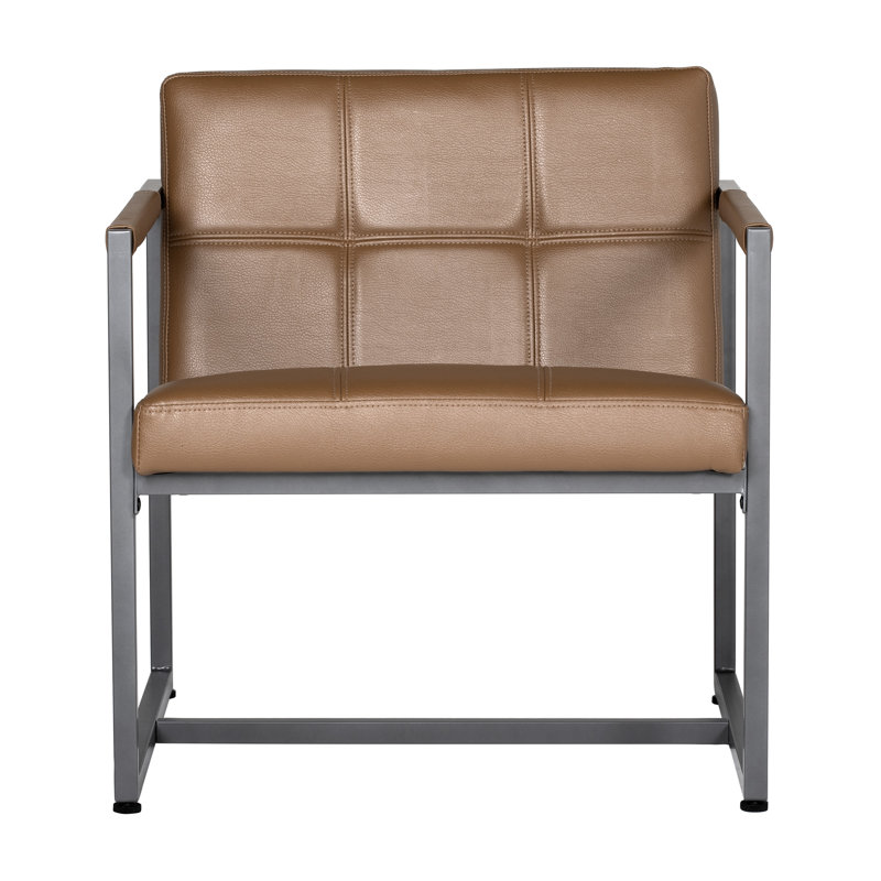 Holbeach Faux Leather Armchair, Caramel Faux Leather