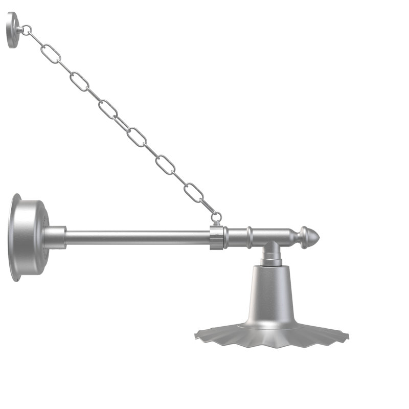 Iris LED Wall Light, 7.5" H x 12" W x 12" D, Galvanized Silver