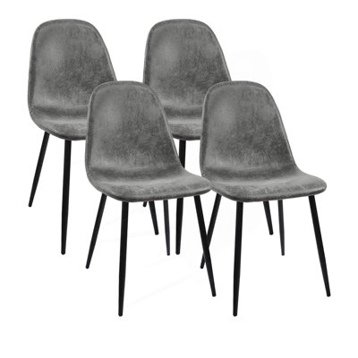 Ensemble de 4 chaises de salle à manger, chaises d'appoint modernes, chaises de cuisine et chaises d'appoint