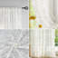 Rideaux transparents ivoire brodés en dentelle 59 x 96 po 2 panneaux