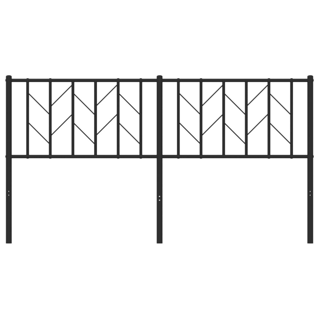 Vidaxl Metal Replace Headboard Black 160 Cm, Black - Image 2