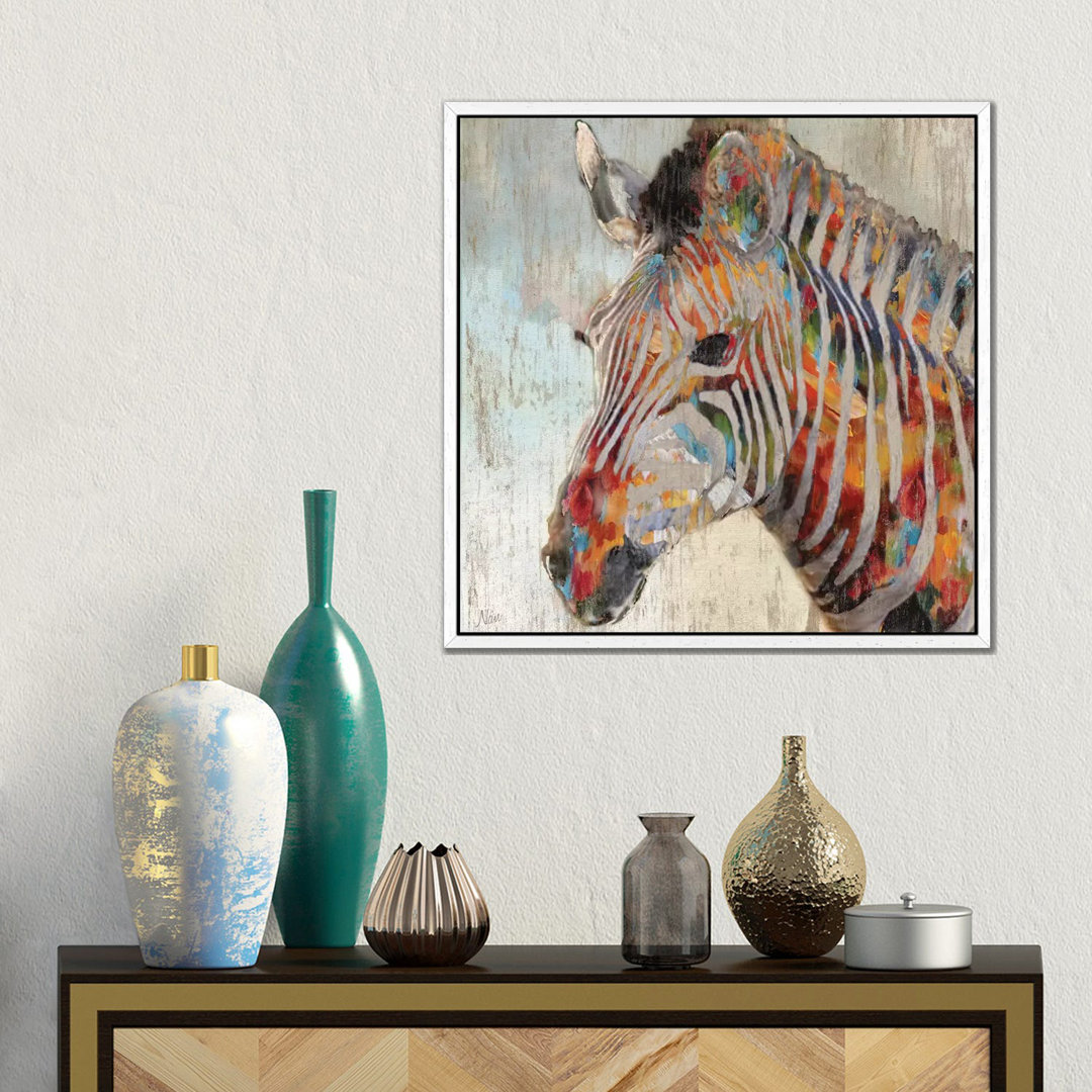 Leinwandbild Paint Splash Zebra von Nan