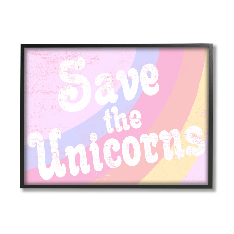 Save The Unicorns, Giclée encadrée noir minuit, L 24 po x H 30 po