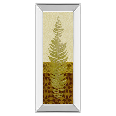 Tropical Frond II Wall Art - 18" x 42" - Mirrored Frame