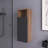 32 In. Black & Walnut Wall-Mounted Bathroom Floating Side Cabinet