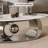 Elegant Luxury Coffee Table - Faux Marble Top with Stainless Steel Base-1912349867