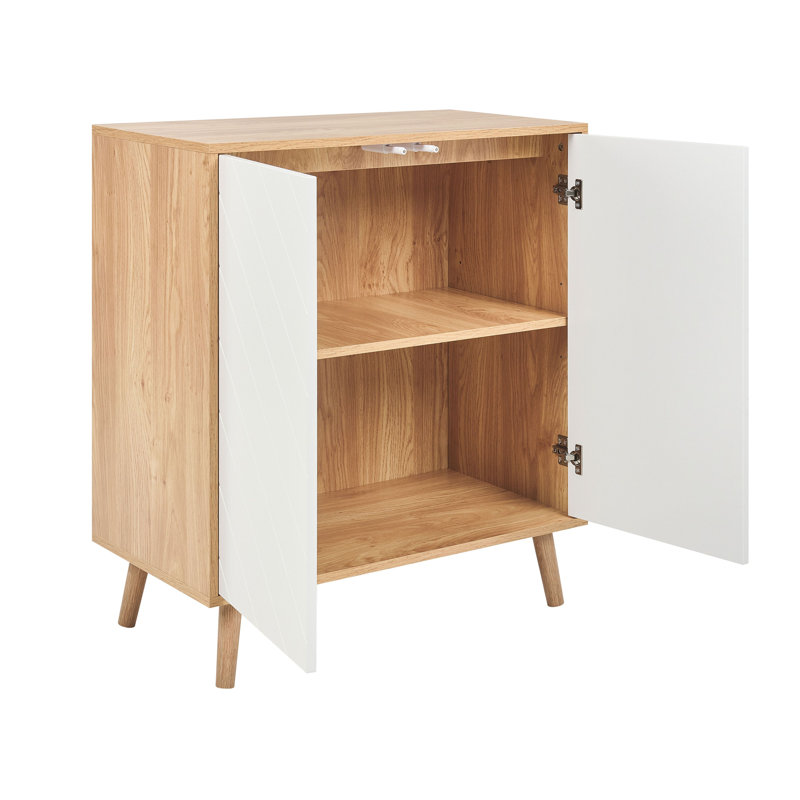 Vivan 76cm Sideboard, Light Wood/Black