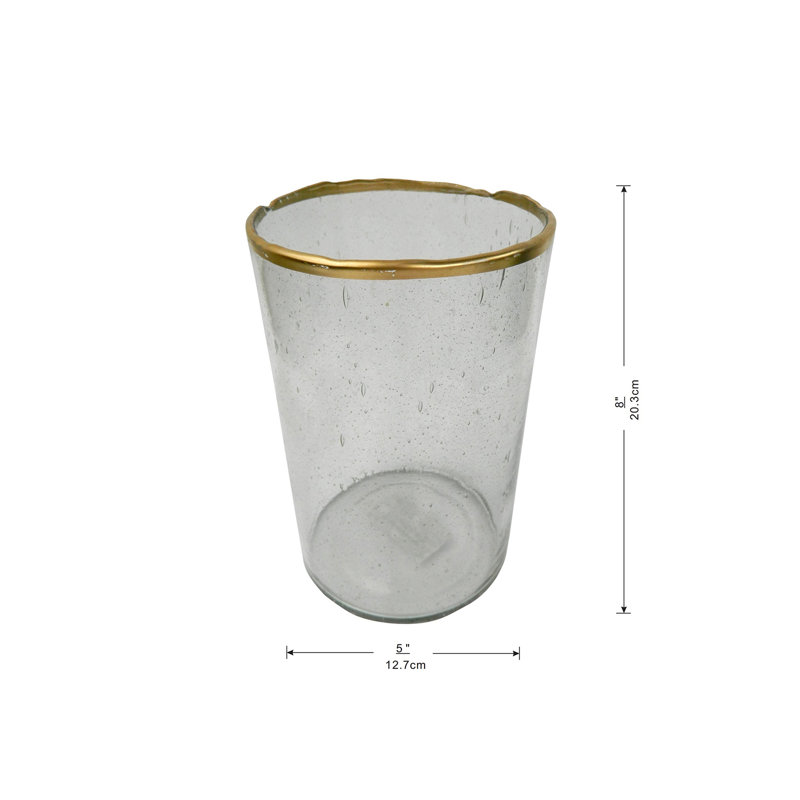 Glass Tabletop Hurricane, 8" H x 5" W x 5" D