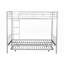 Lit superposé double au-dessus d'un lit double avec gigogne, argent - robuste et amp; Gain de place: L 78 po x l 56,4 po x H 65,3 po