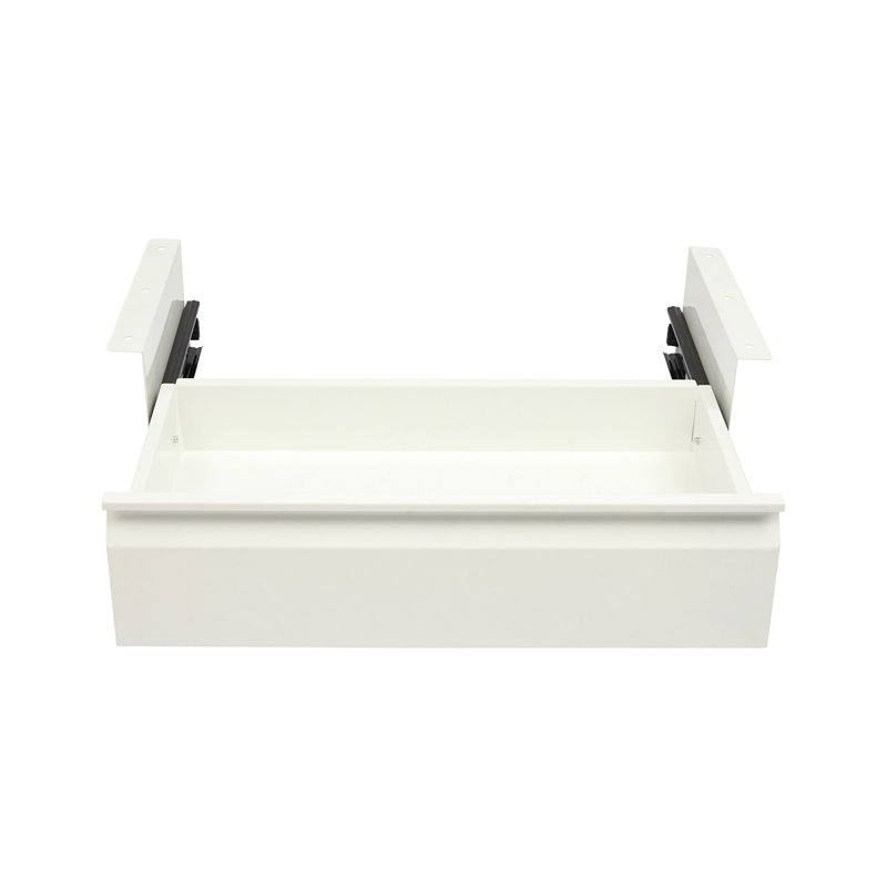 Rangement coulissant sous le bureau pour tiroir coulissant, Blanc