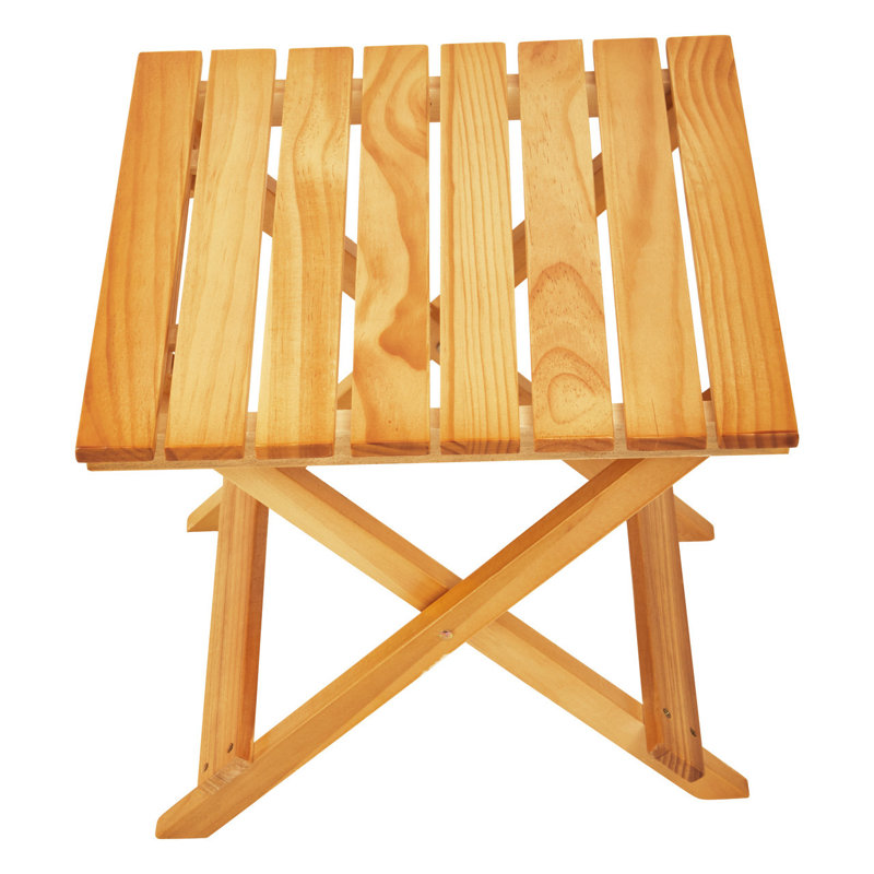 Christianson Square Poplar Folding Outdoor , 46cm cm W 46cm cm D, Natural