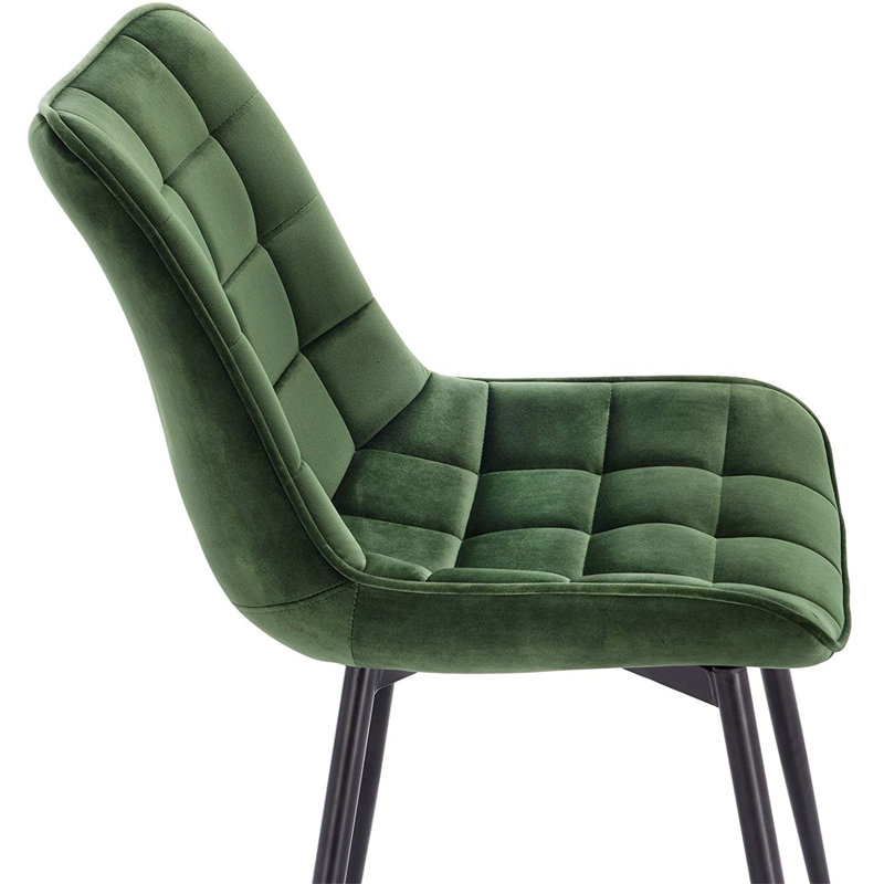 Vassar 46.5cm H Upholstered Side Chair, 4, Dark Green